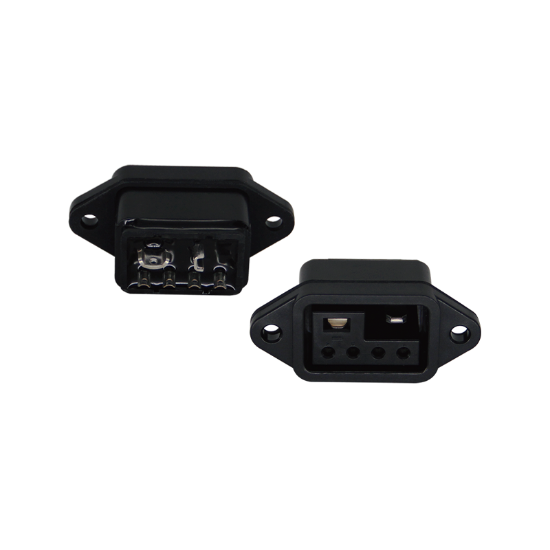 ZTC7224 1+1+4 Panel-Mount Power Socket with Protective Cap