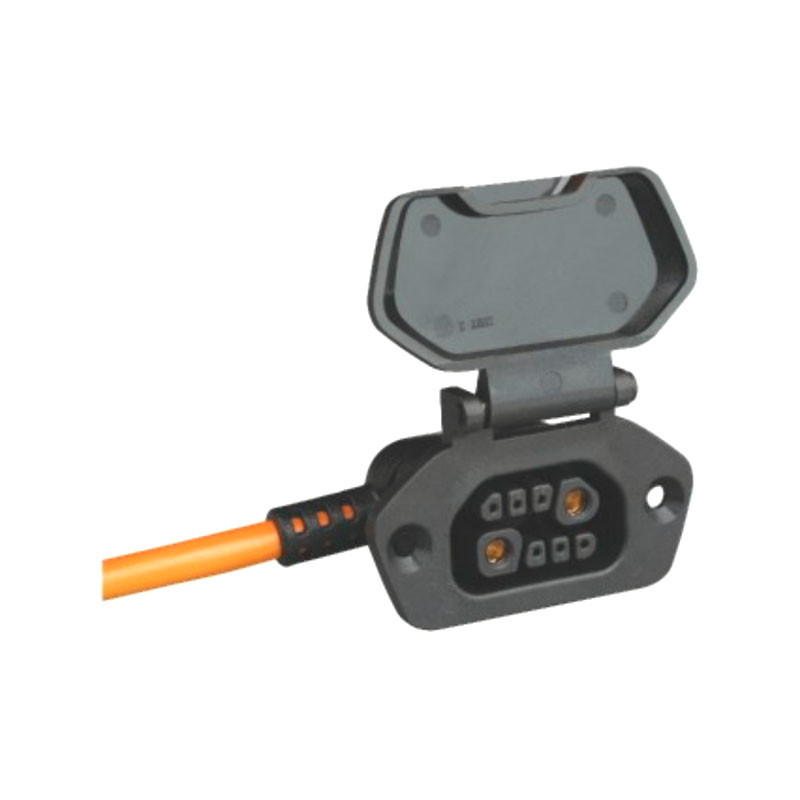 ZTC7210 2+6 Power Plug with Hinged Protective Cover