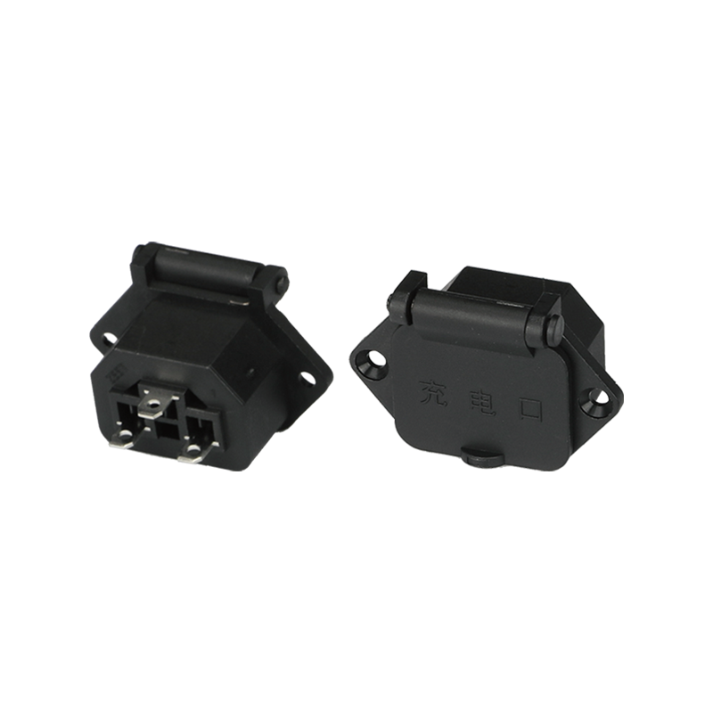 ZTC2003 3-Pin Covered Panel-Mount Power Socket
